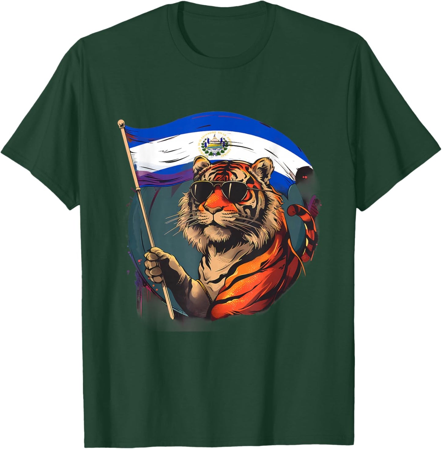 El Salvadorian Pride El Salvador Tiger El Salvadorian Roots T-Shirt - T-Shirt | Forest