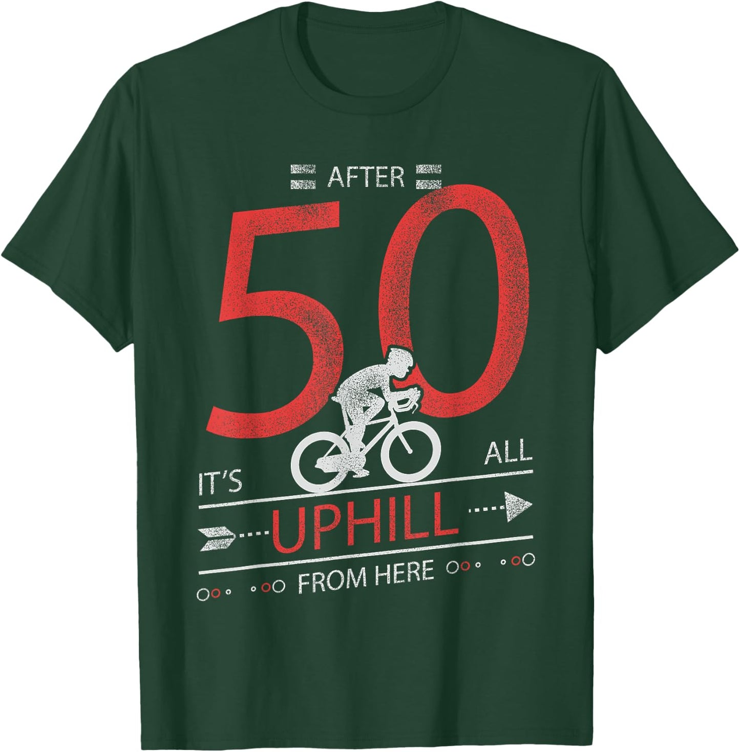 Funny Cyclist Gift T Shirt 50 years old 50th Birthday T-Shirt - T-Shirt | Forest