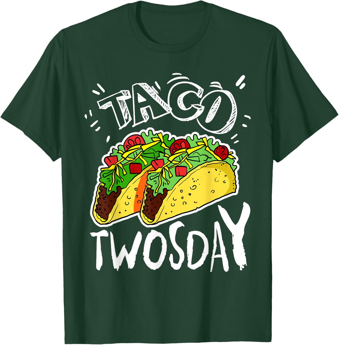 Taco Twosday Shirt 2 Two Year Old Boy Girl Birthday Gift T-Shirt - T-Shirt | Forest