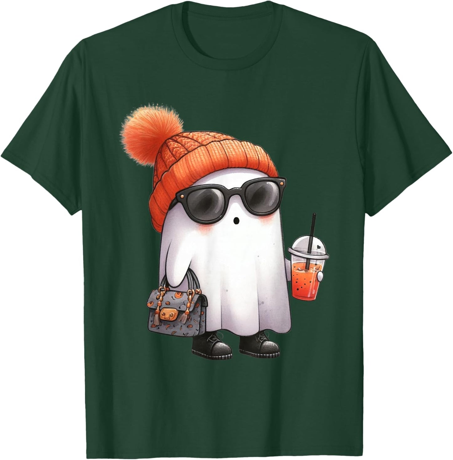 Ghost Halloween Party Costume Kids T-Shirt - T-Shirt | Forest
