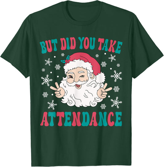 School Admin Secretary Christmas School Attendance Clerk T-Shirt - T-Shirt | Forest