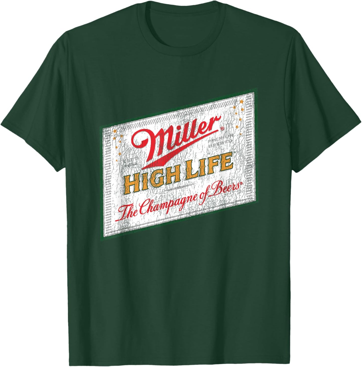 Miller High Life Champagne Of Beer Vintage Label T-Shirt - T-Shirt | Forest