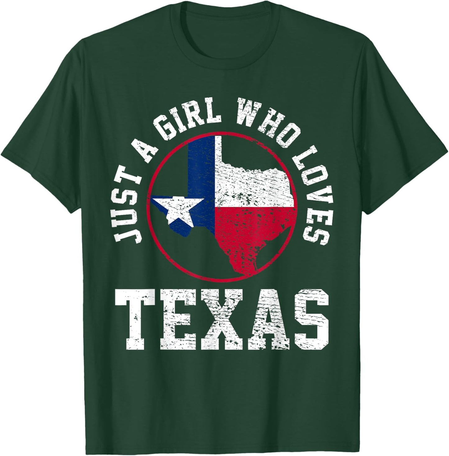 Just A Girl Who Loves Texas Vintage T-Shirt - T-Shirt | Forest
