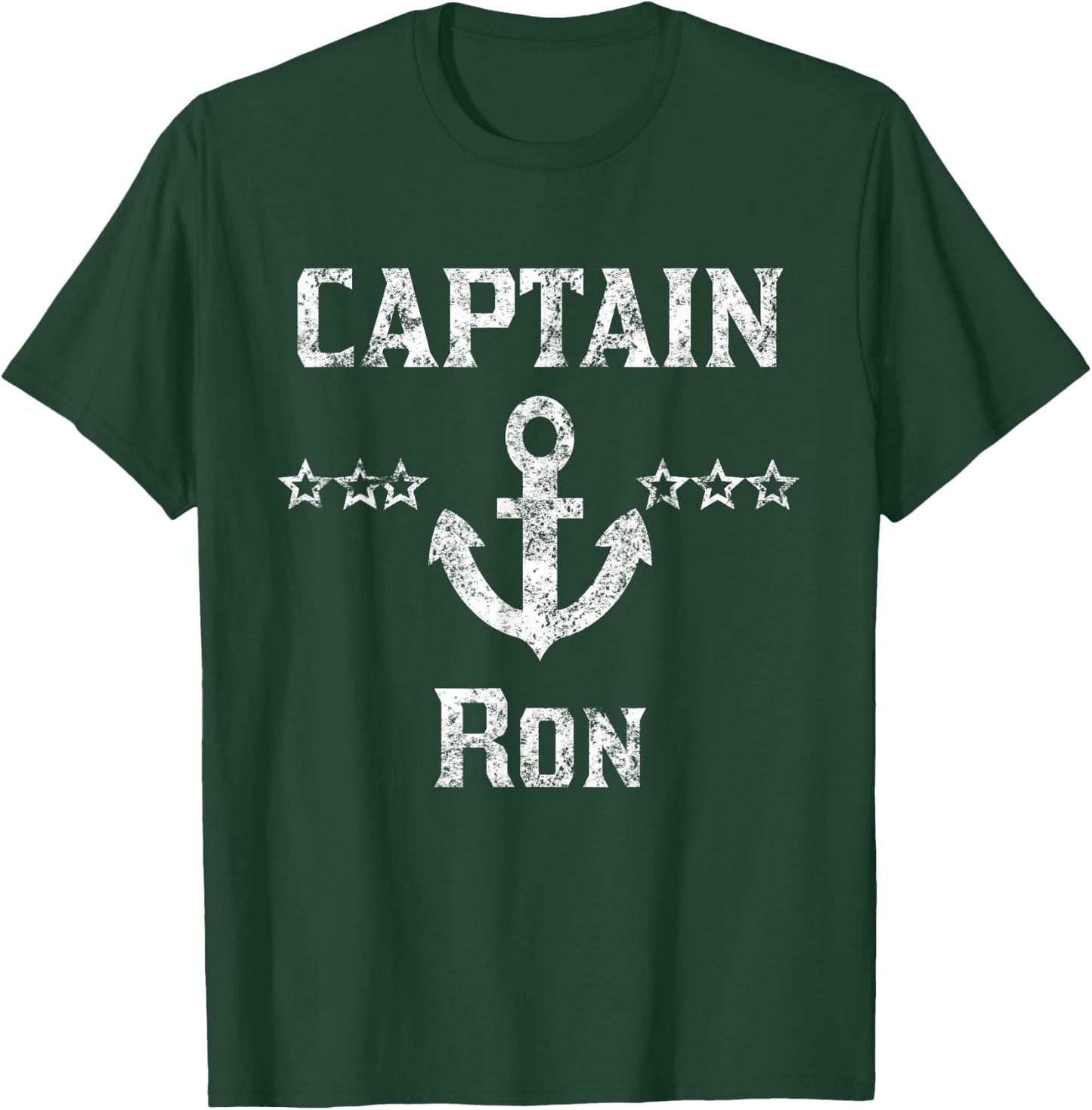 Vintage Captain Ron - Family Cruise or Lake Boating T-Shirt - T-Shirt | Forest