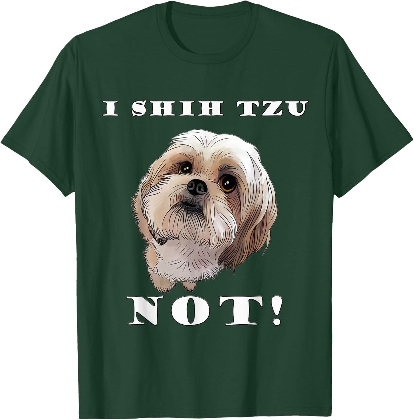 I Love My SHIH TZU Cute Shih Tzu Puppy Dog Lover Women Girls Kids T-Shirt - T-Shirt | Forest