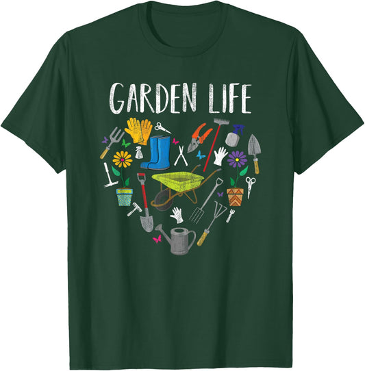 Funny Distressed Garden Life Gardening Love Gardening T-Shirt - T-Shirt | Forest