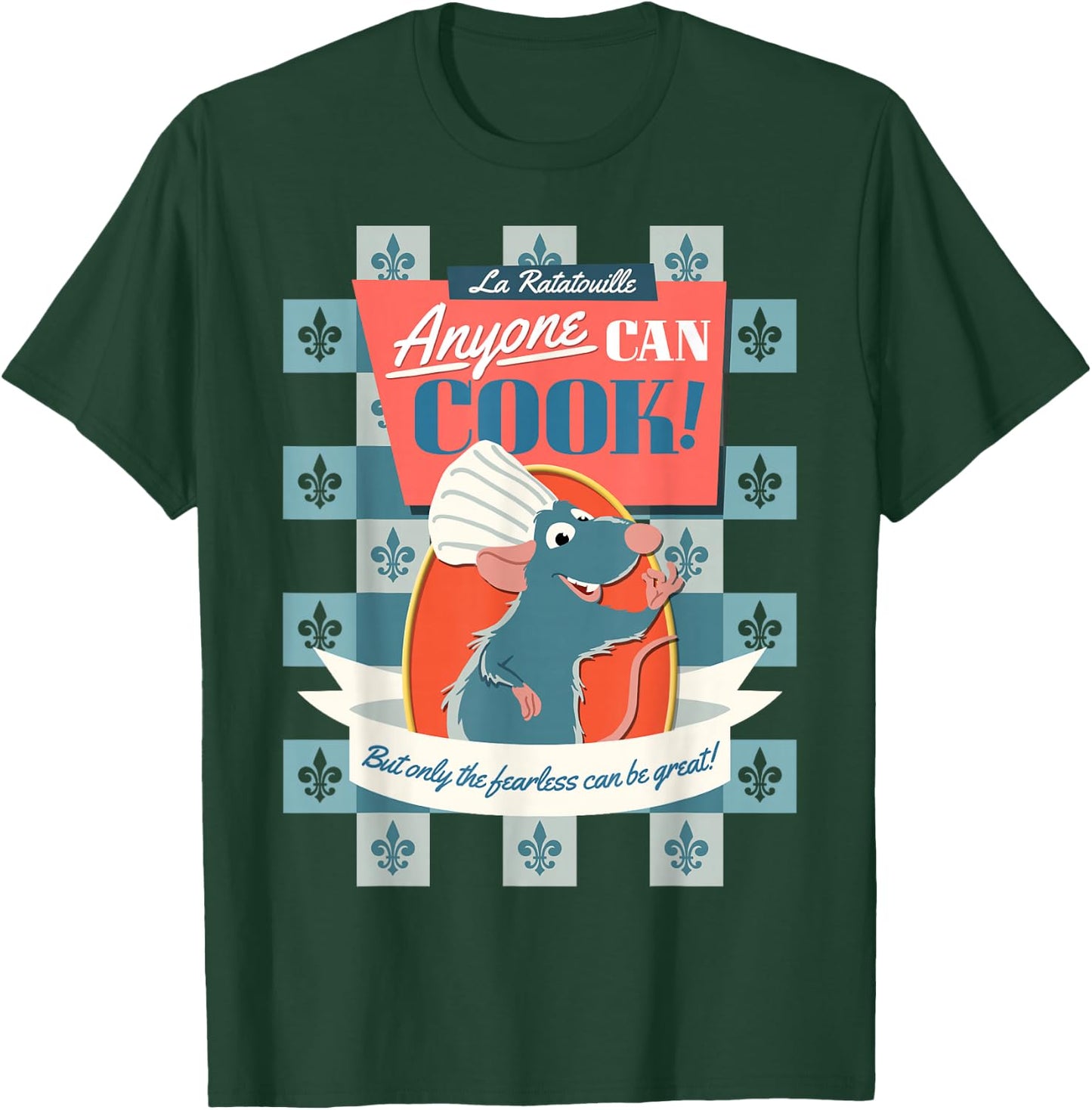 Disney Pixar Ratatouille Remy Anyone Can Cook Poster Small T-Shirt - T-Shirt | Forest