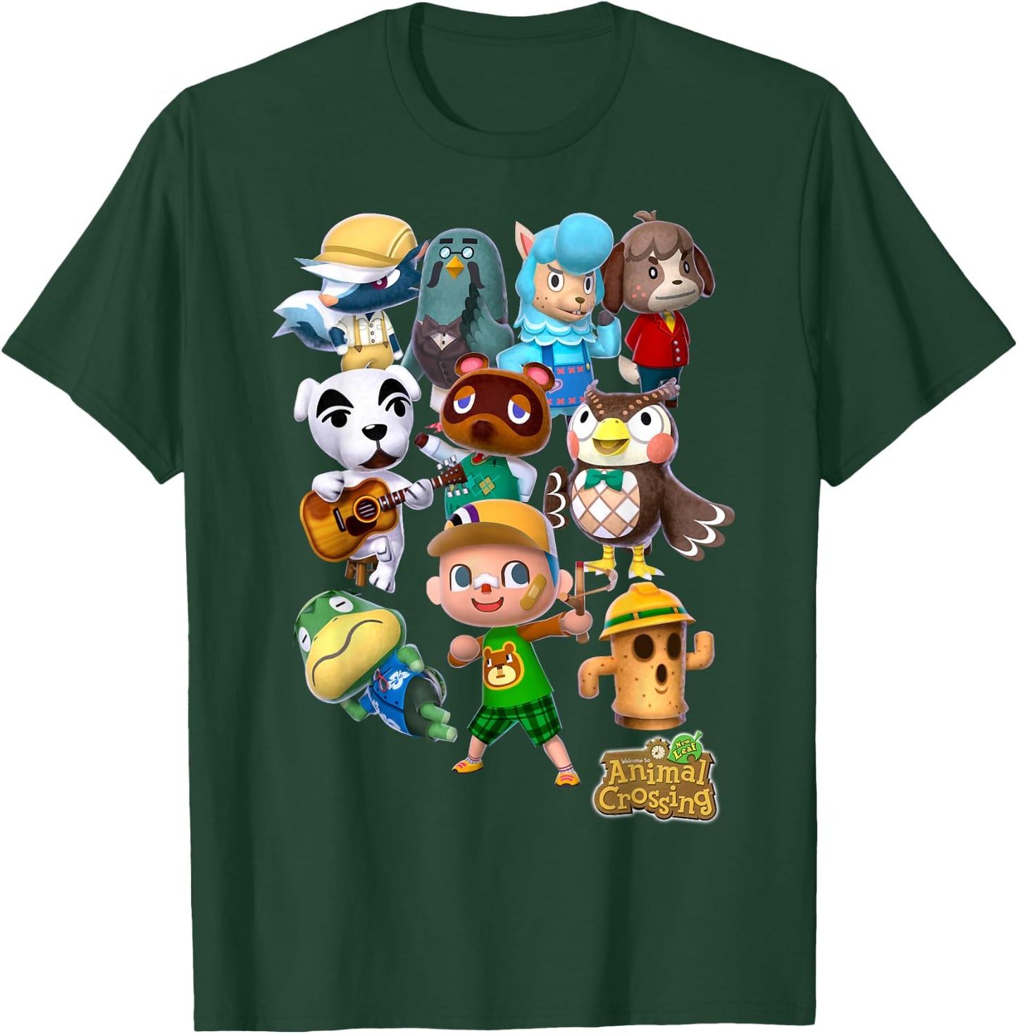 Animal Crossing New Leaf Villager Group Shot Graphic Small T-Shirt - T-Shirt | Forest