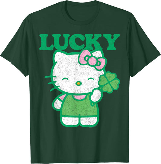 Hello Kitty Lucky Clover Shirt T-Shirt - T-Shirt | Forest