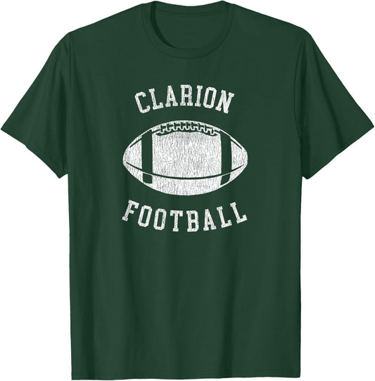 Clarion Football Distressed Vintage 80's Throwback Classic T-Shirt - T-Shirt | Forest