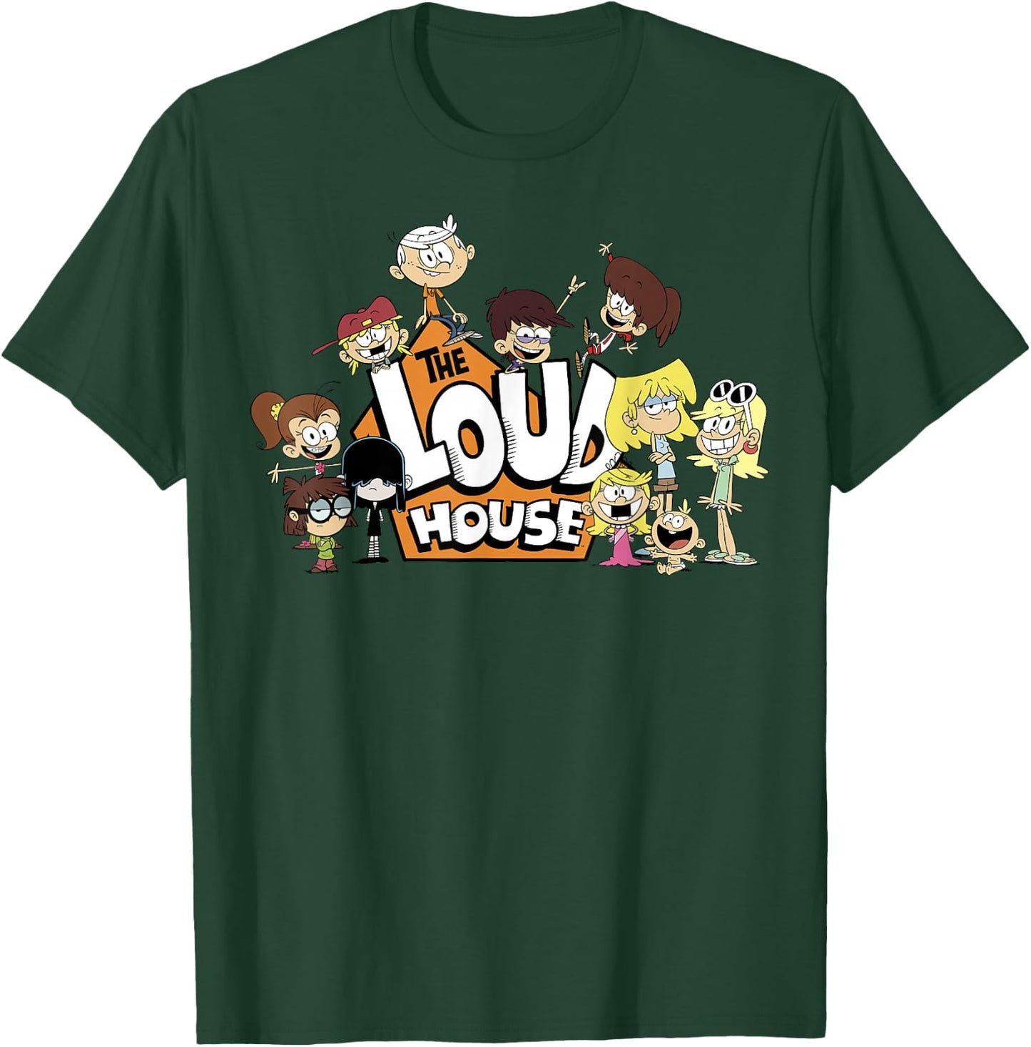 The Loud House Full Group House Logo Small T-Shirt - T-Shirt | Forest