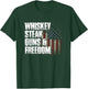 Whiskey Steak Guns & Freedom Patriotic Flag Gift T-Shirt - T-Shirt | Forest