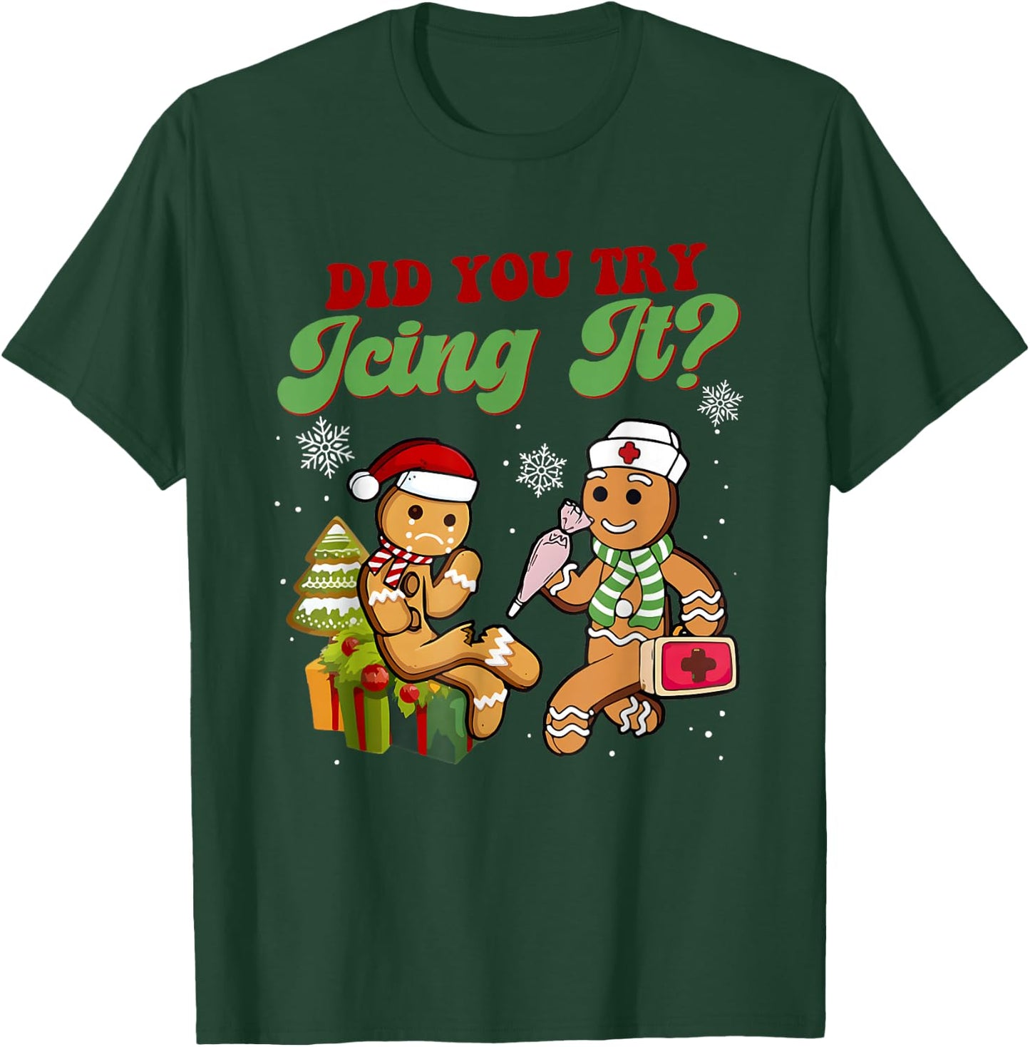 Ginger Cookies Did You Try Jcing It Christmas T-Shirt - T-Shirt | Forest