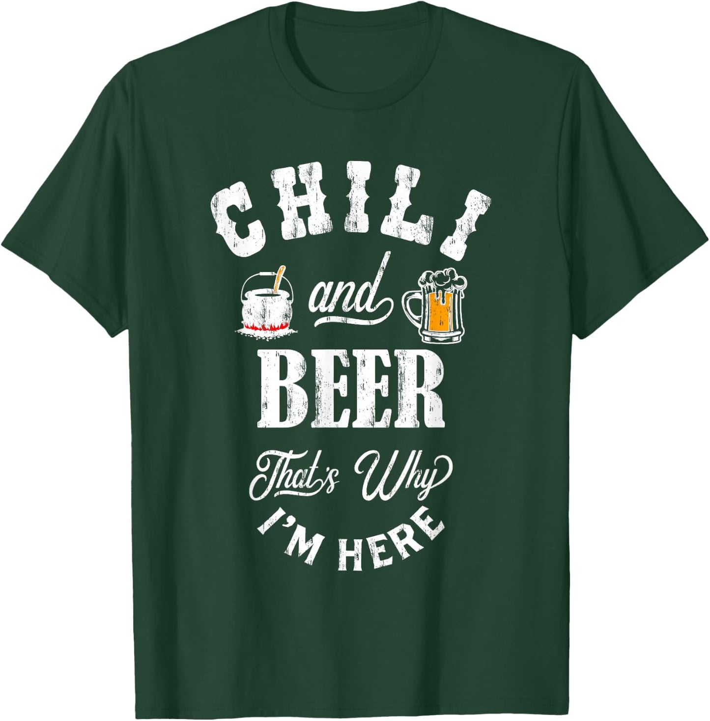 Chili Cookoff Funny Chili and Beer Gift T-Shirt - T-Shirt | Forest