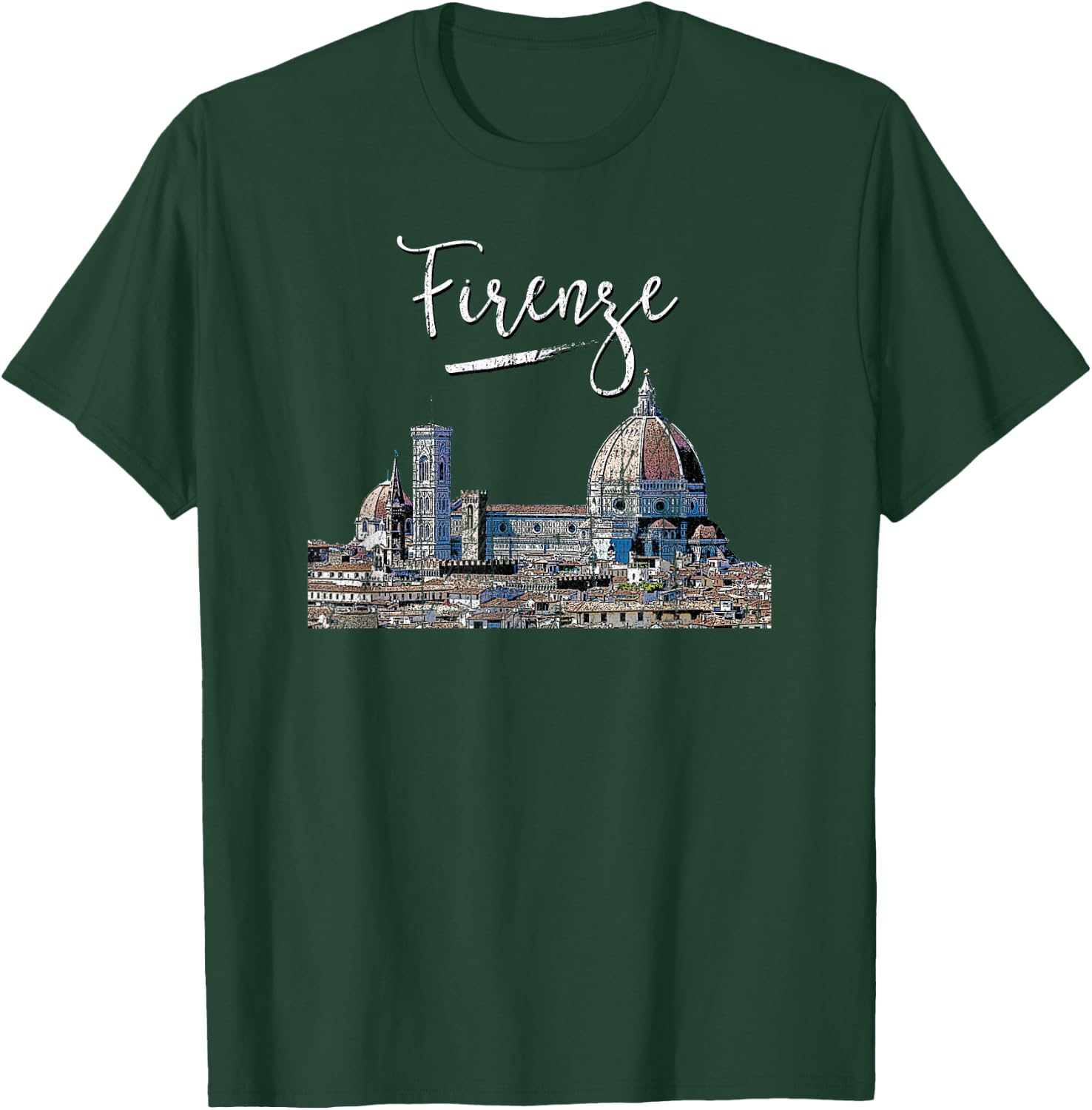 Firenze, Florence, Italian Souvenir, Europe Italy Traveler T-Shirt - T-Shirt | Forest