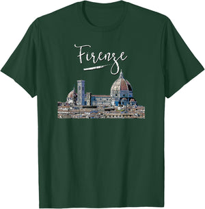 Firenze, Florence, Italian Souvenir, Europe Italy Traveler T-Shirt - T-Shirt | Forest