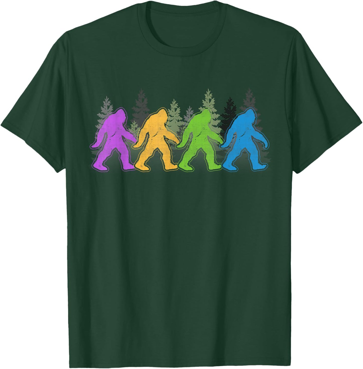 Bigfoot Yeti Sasquatch Funny Retro Novelty Gift T-Shirt - T-Shirt | Forest