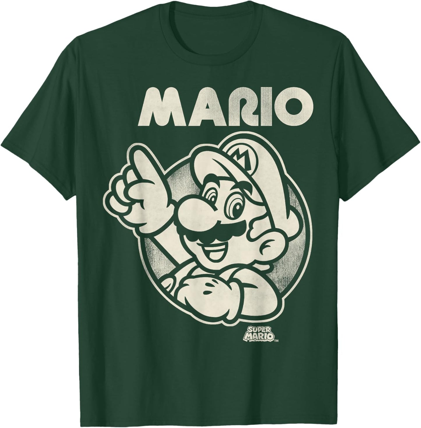 Super Mario Classic Black And White Graphic T-Shirt - T-Shirt | Forest