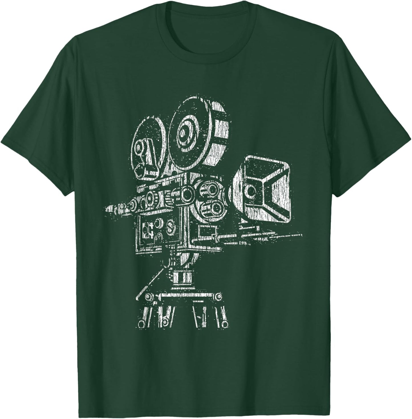 Film Lover Vintage 35mm 70mm Movie Camera T-Shirt - T-Shirt | Forest