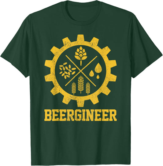 Beergineer Homebrew Home Brewing Craft Beer Brewer Gift T-Shirt - T-Shirt | Forest