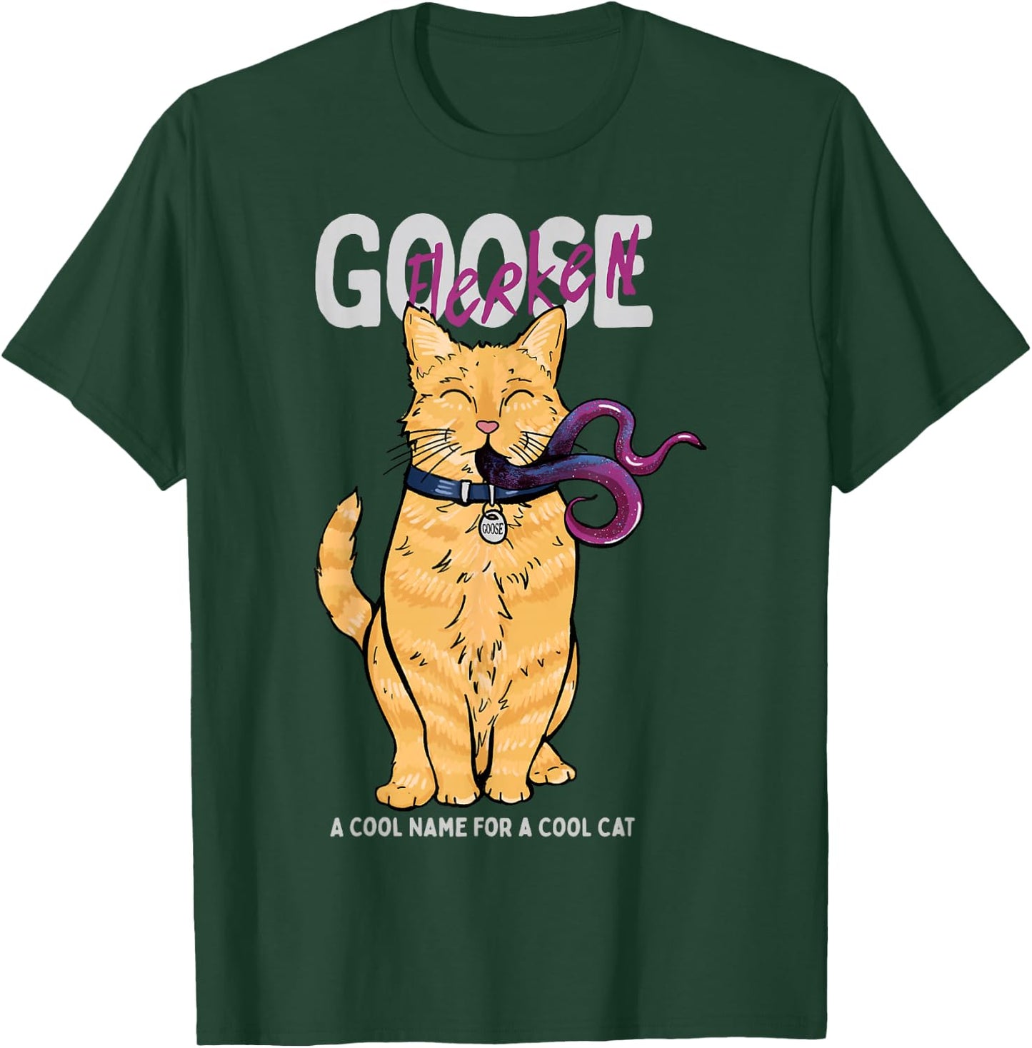 Captain Marvel Goose Cool Name For A Cat Cartoon Style T-Shirt - T-Shirt | Forest