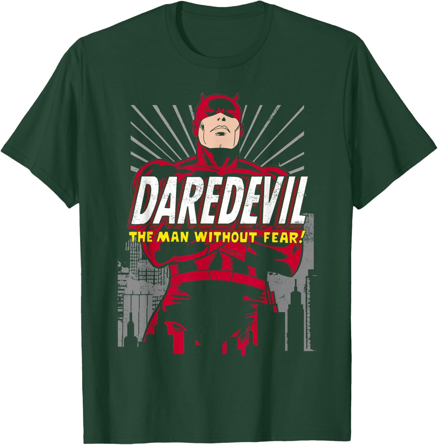 Marvel Daredevil The Man Without Fear! Retro Graphic T-Shirt - T-Shirt | Forest