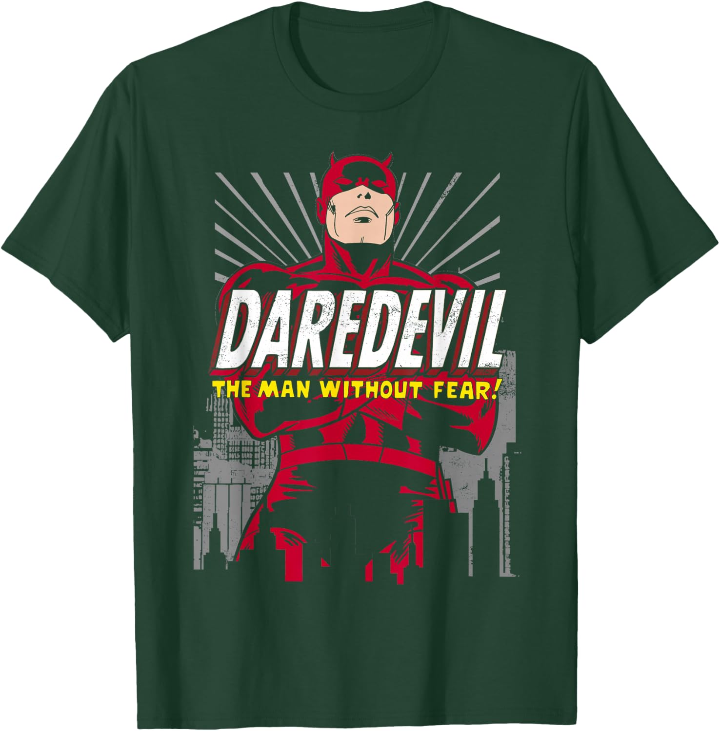Marvel Daredevil The Man Without Fear! Retro Graphic T-Shirt - T-Shirt | Forest