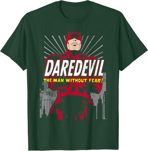 Marvel Daredevil The Man Without Fear! Retro Graphic T-Shirt - T-Shirt | Forest