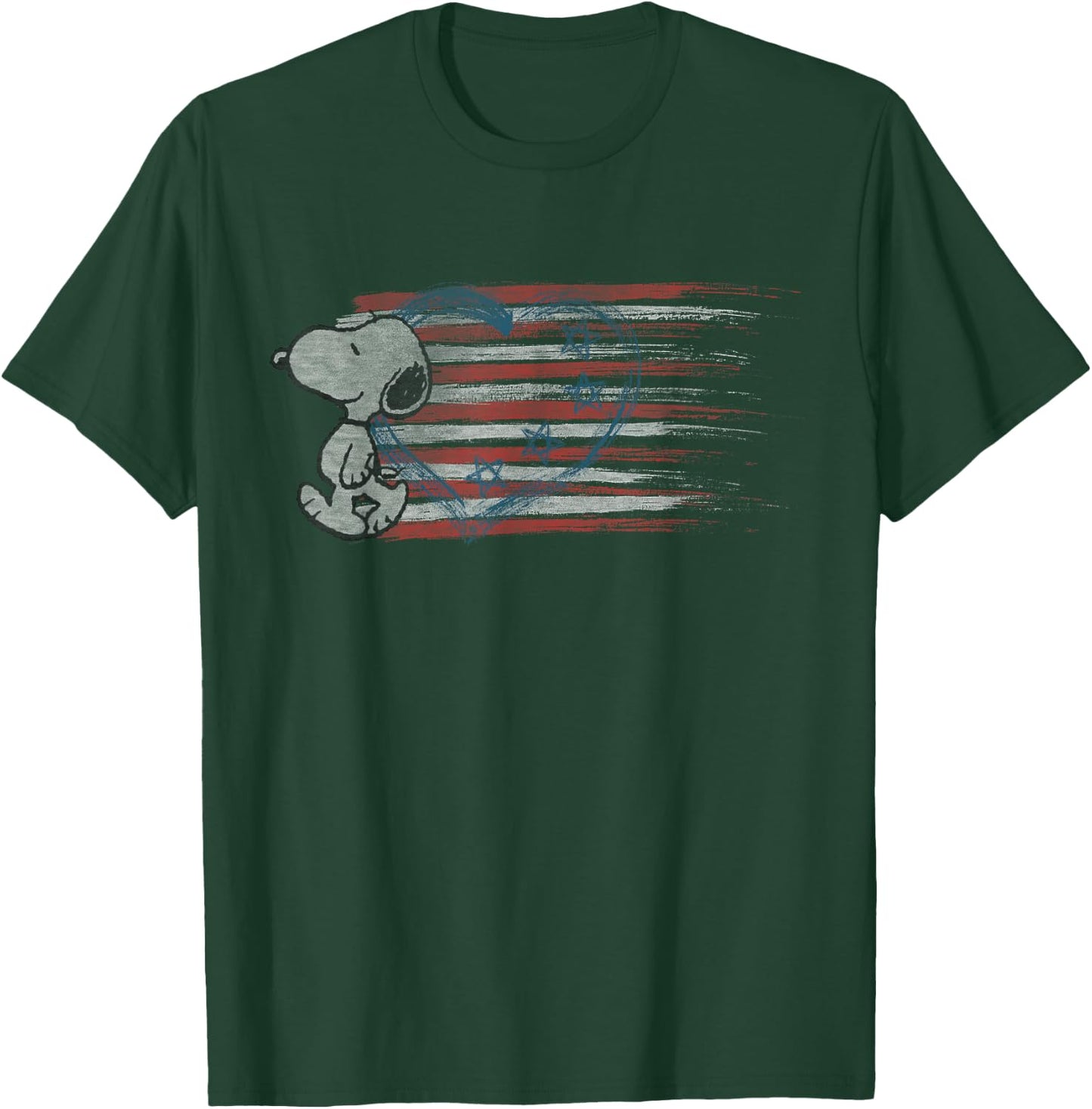 Peanuts Snoopy American Heart T-Shirt - T-Shirt | Forest
