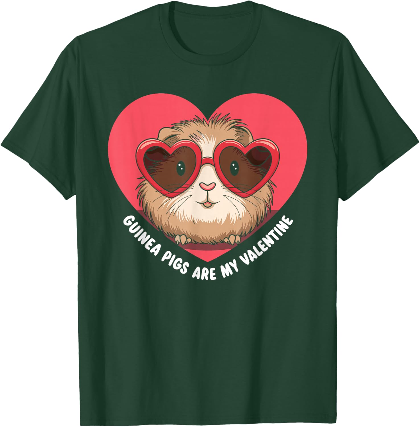 Guinea Pigs Are My Valentine Cute Rodent Valentines Day T-Shirt - T-Shirt | Forest
