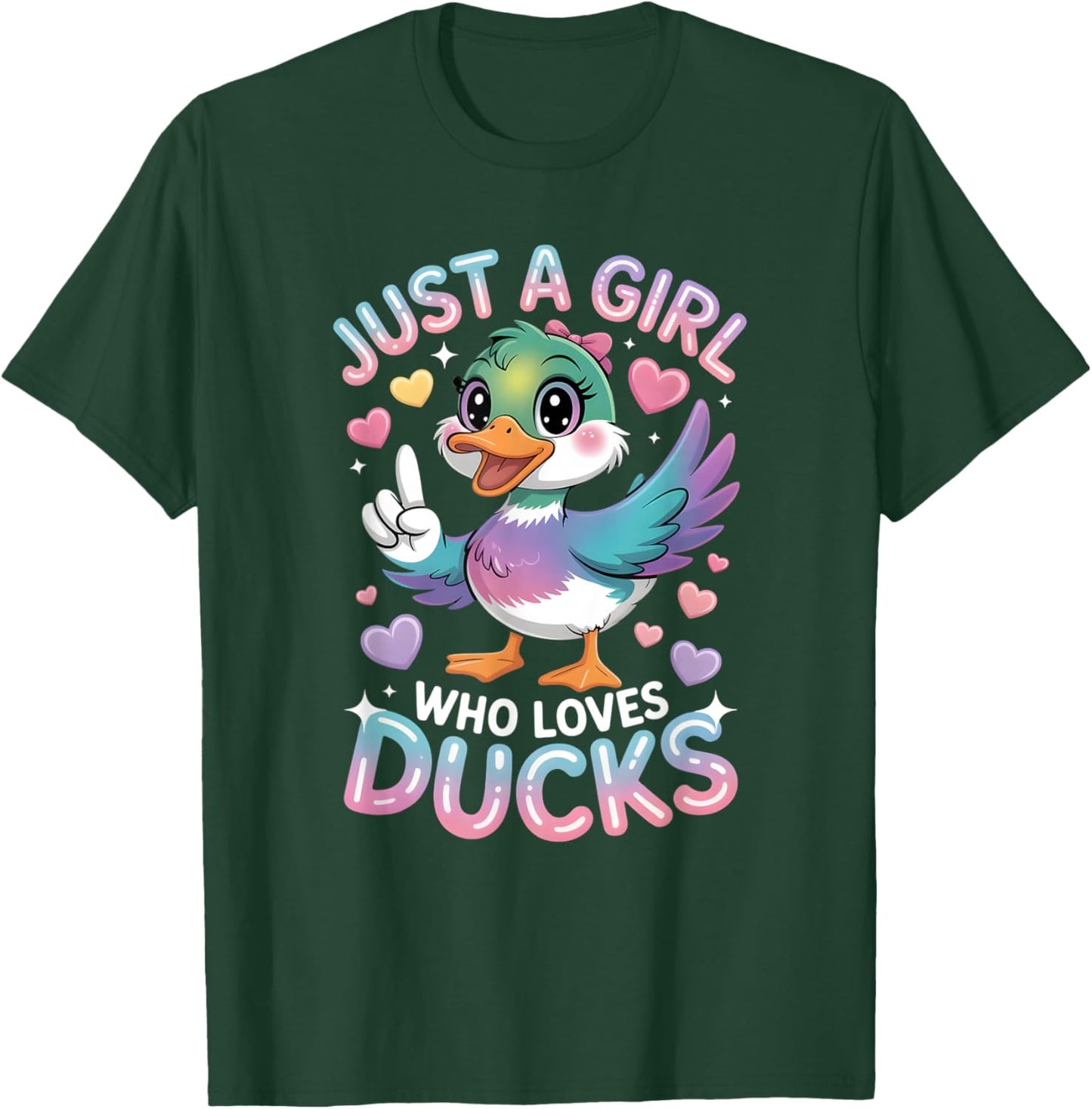 Girls Duck T-Shirt - T-Shirt | Forest