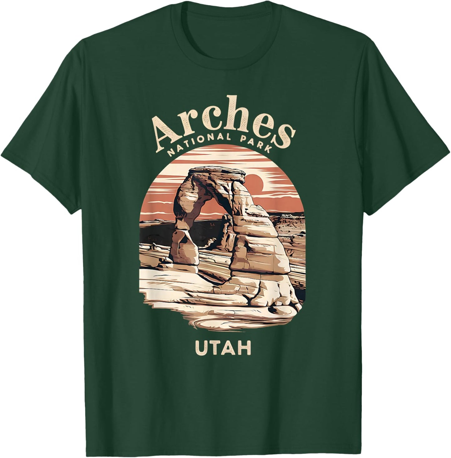 Stunning Desert Landscape Arches National Park Utah T-Shirt - T-Shirt | Forest