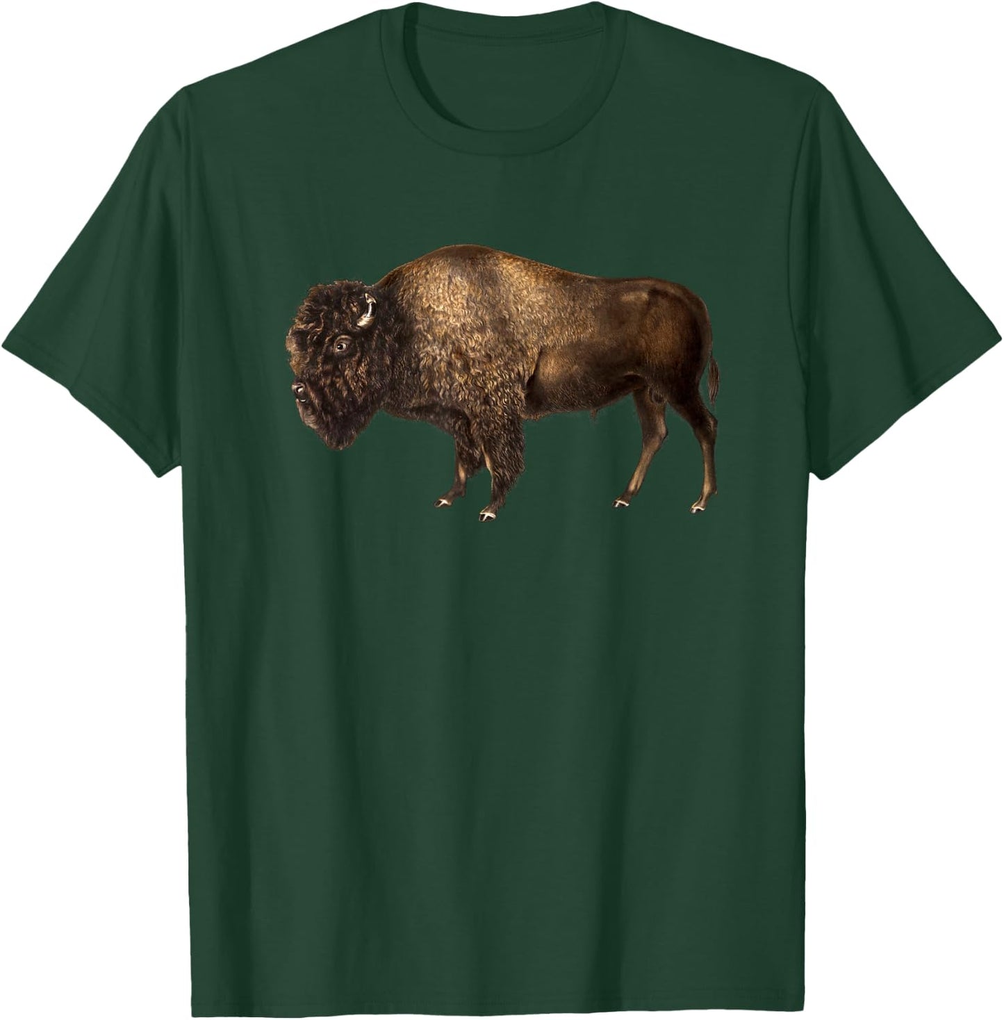 Buffalo Vintage Retro American Bison T-Shirt - T-Shirt | Forest