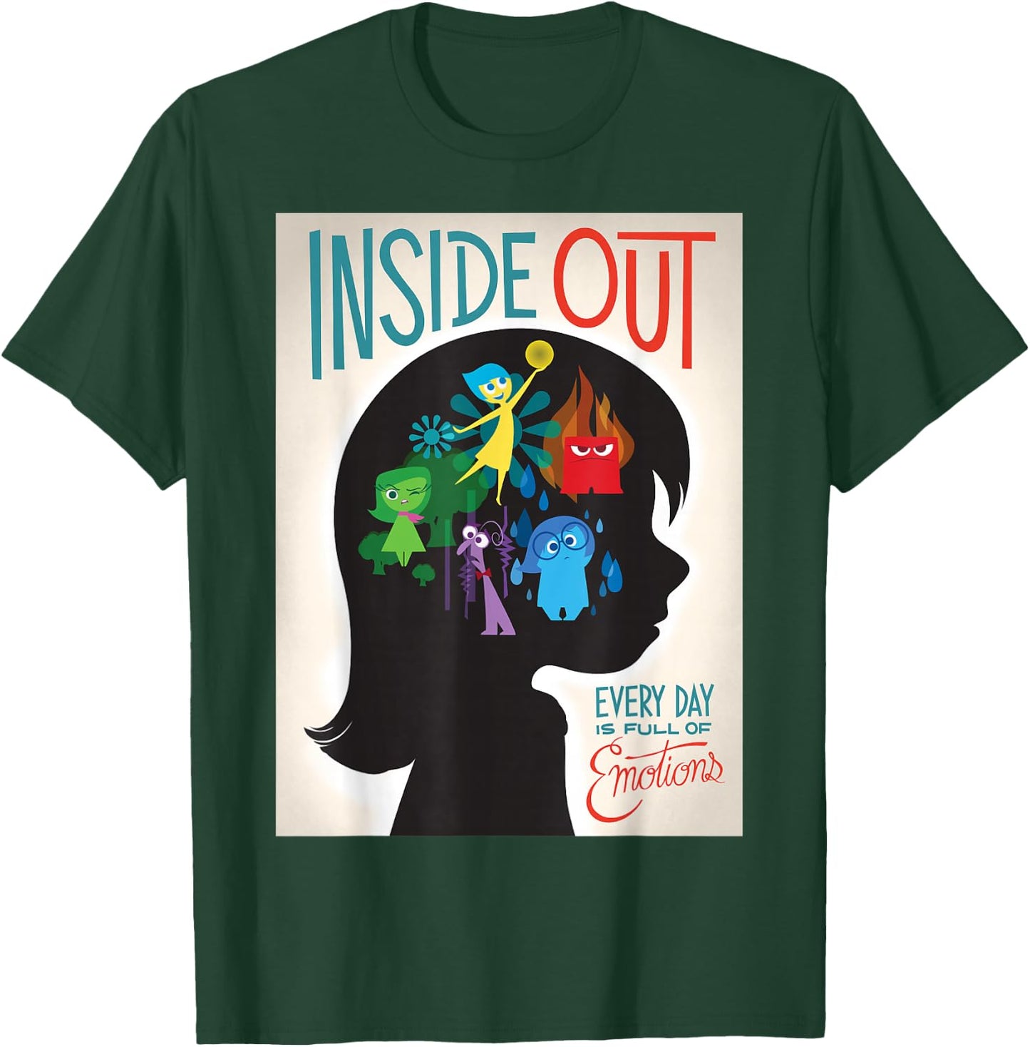 Disney Pixar Inside Out Full of Emotions Poster T-Shirt - T-Shirt | Forest