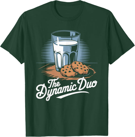 Dynamic Duo Milk and Cookie T-Shirt - T-Shirt | Forest