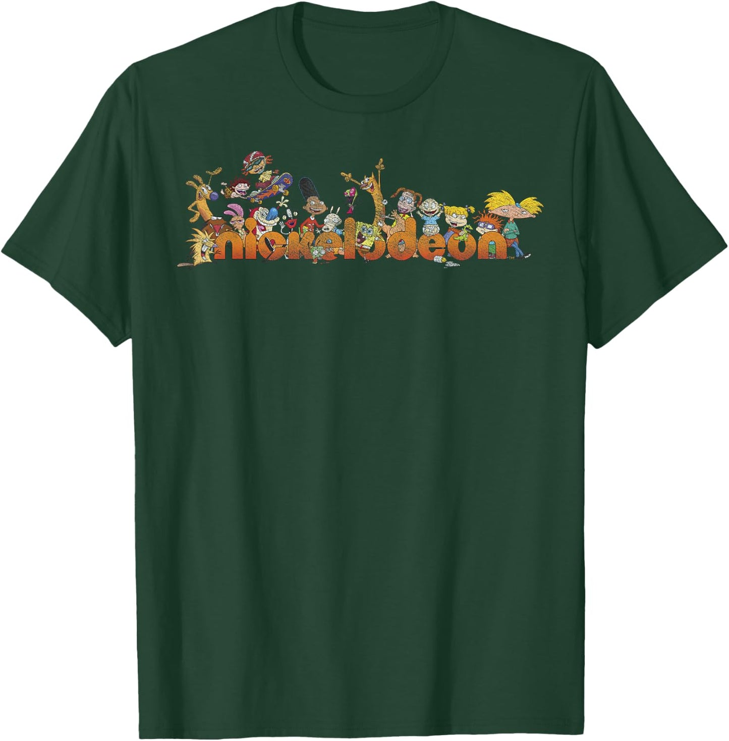 Nickelodeon Vintage 90's Characters Smiling Logo T-Shirt - T-Shirt | Forest