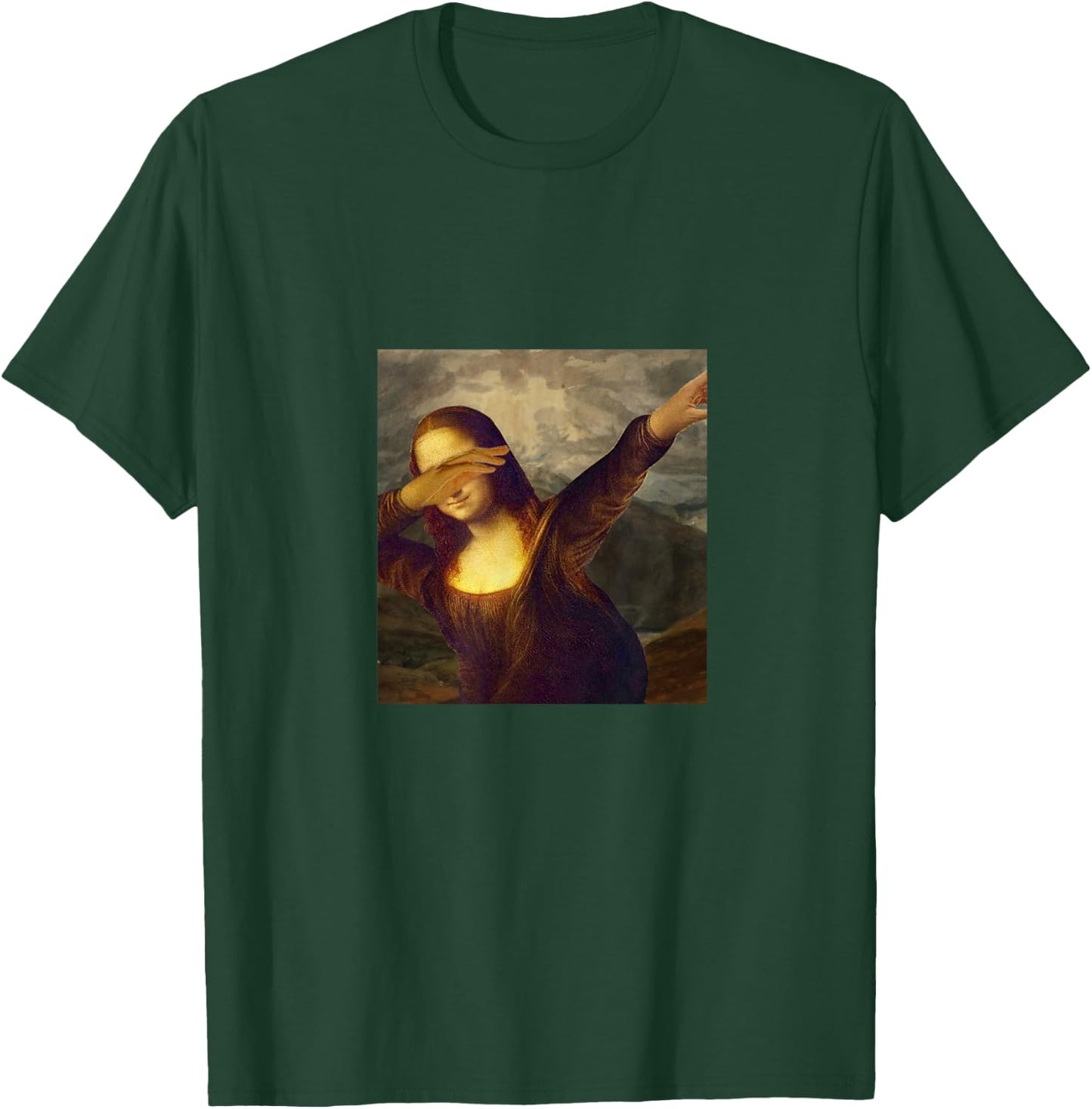 Painting Meme - Dabbing Mona Lisa Women Girls Kids T-Shirt - T-Shirt | Forest