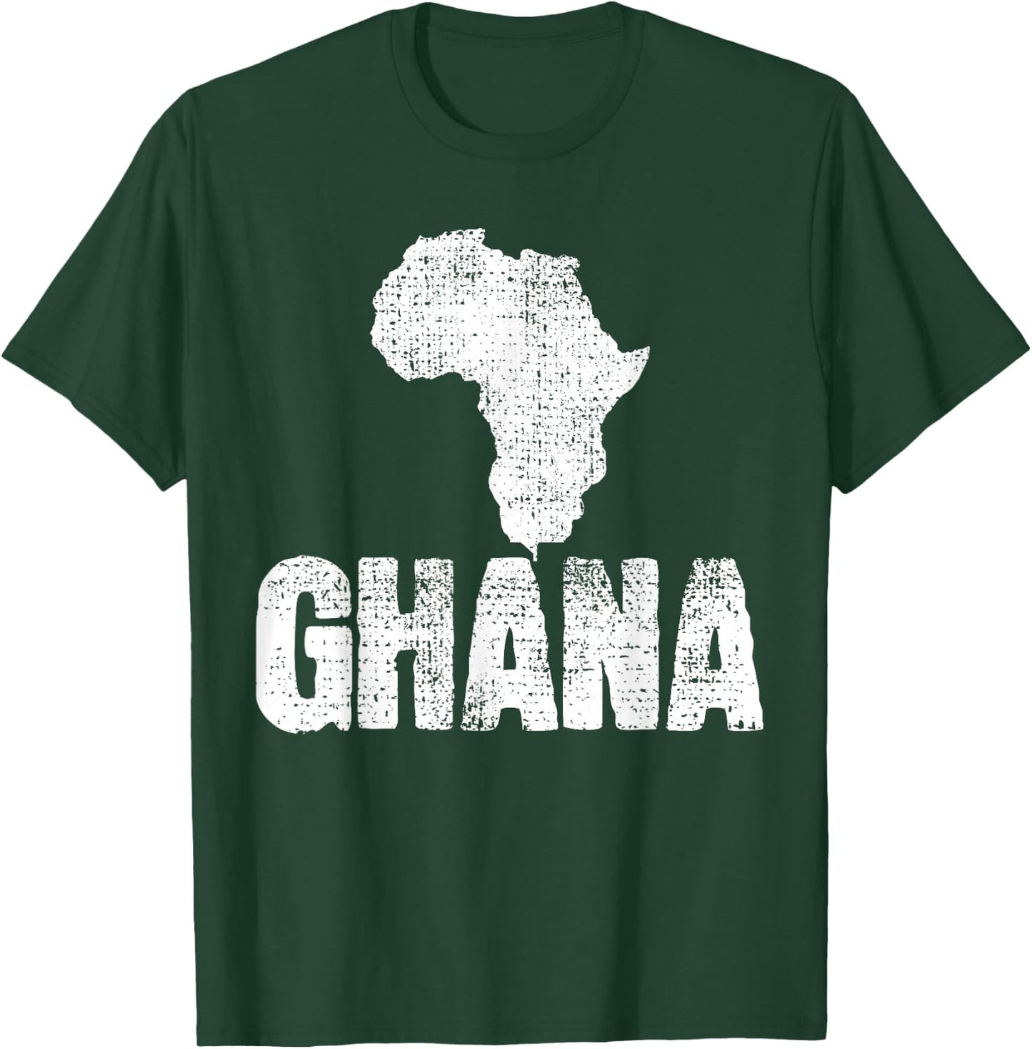Ghana Africa Country Map Ghanaian Pride Vintage Gift T-Shirt - T-Shirt | Forest