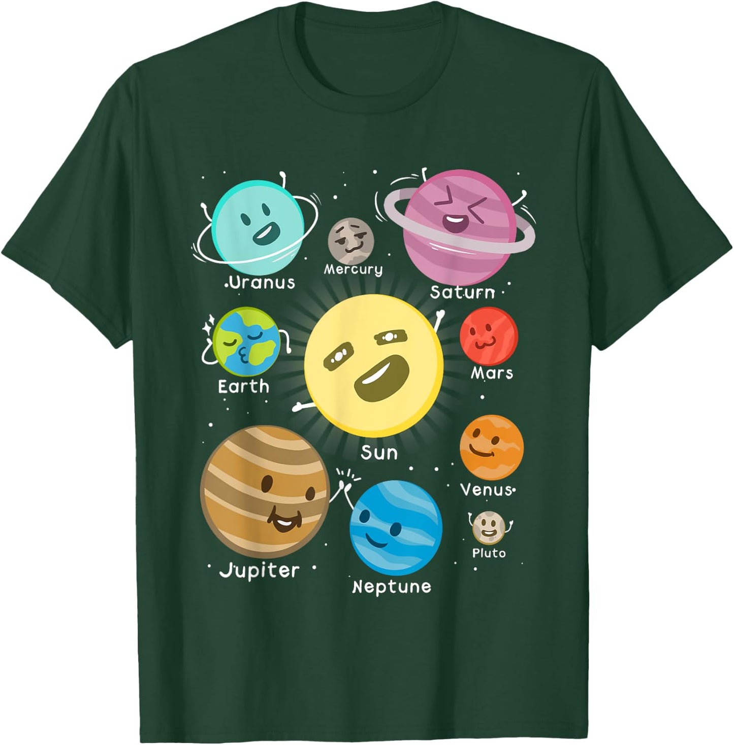 Solar System Funny Outer Space Planet Party T Shirt T-Shirt - T-Shirt | Forest
