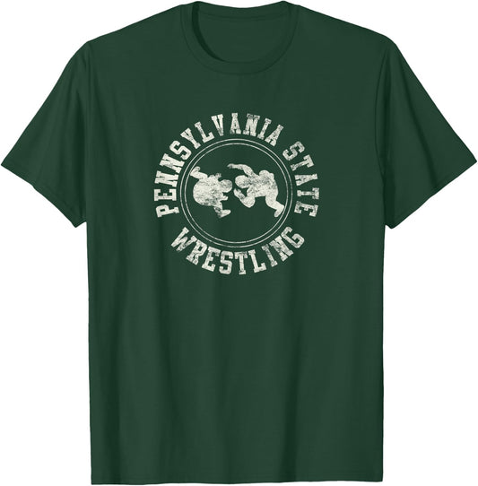 Vintage Pennsylvania State Wrestling Logo Shirt T-Shirt - T-Shirt | Forest