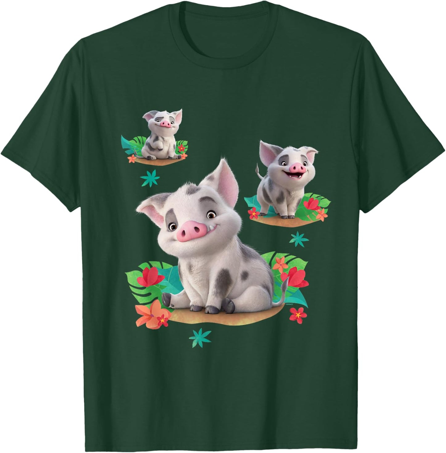 Disney Moana 2 Pua The Pig Cute Character Poses T-Shirt - T-Shirt | Forest