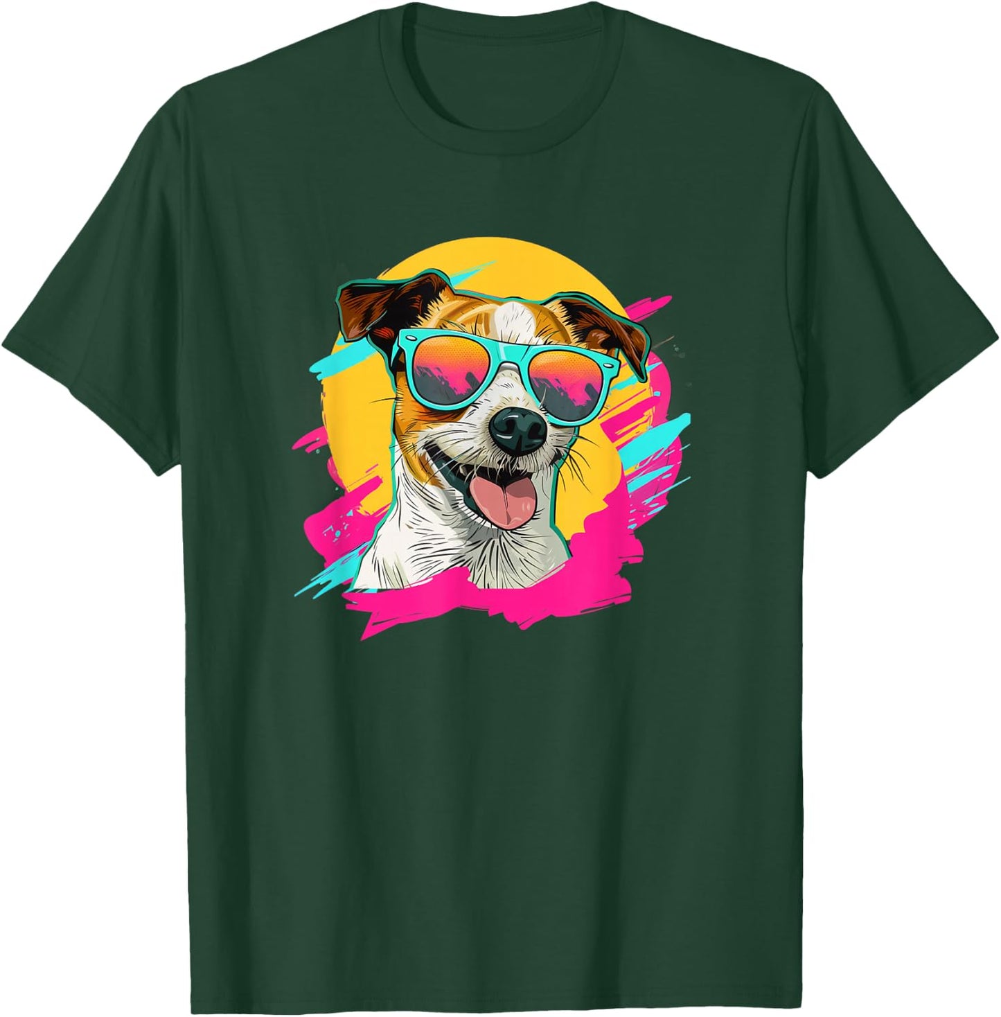 Retro Vintage 80s 90s Jack Russell Terrier Lover T-Shirt - T-Shirt | Forest