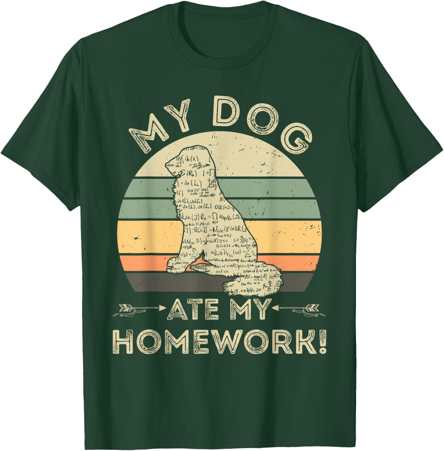 My Dog Ate My Homework Funny Back To School Gift T-Shirt - T-Shirt | Forest