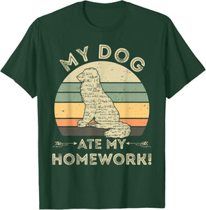 My Dog Ate My Homework Funny Back To School Gift T-Shirt - T-Shirt | Forest