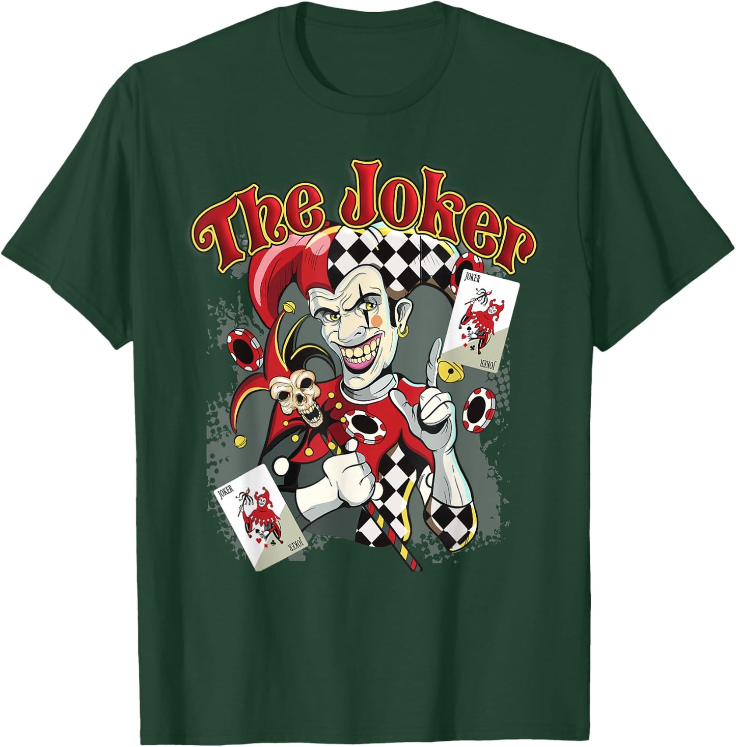 The Joker Wicked Jester Poker Gambling Card Player T Shirt T-Shirt - T-Shirt | Forest
