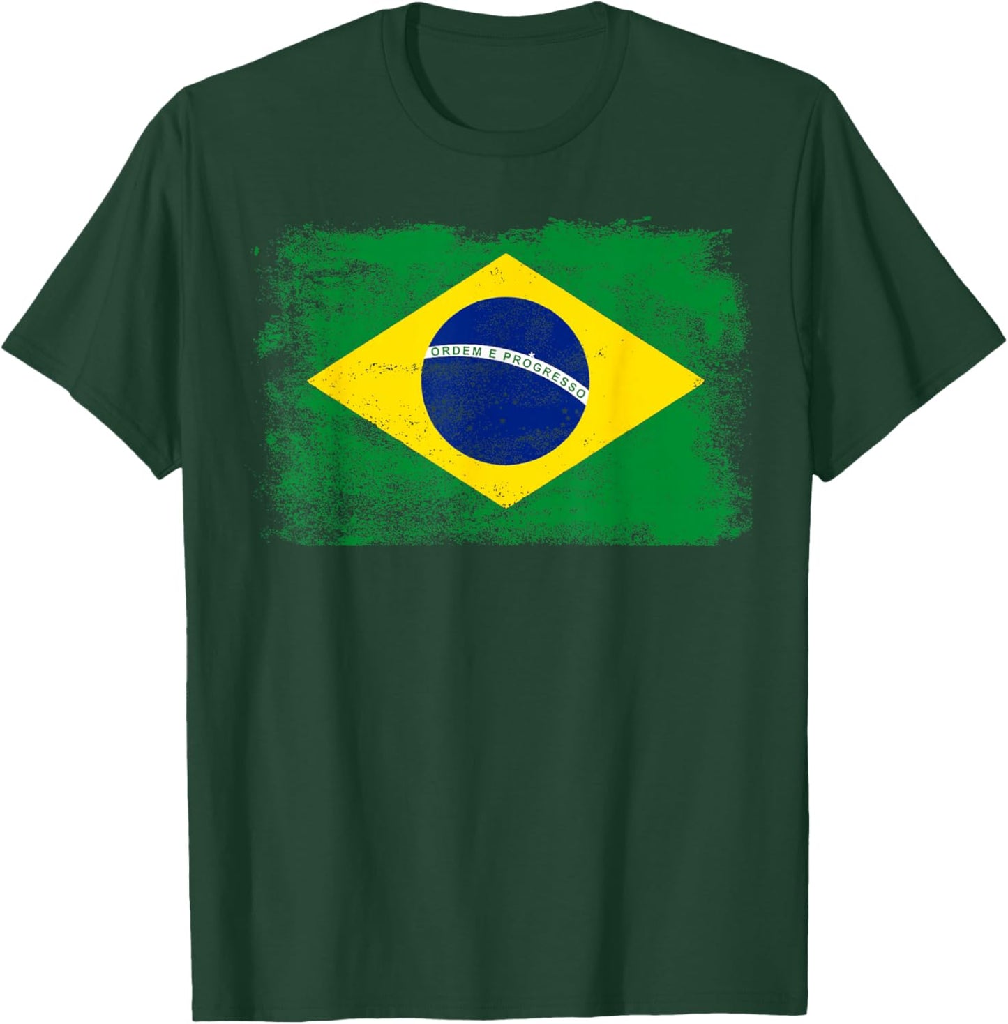 Brasil Flag with Brazilian Men Women & Kids T-Shirt - T-Shirt | Forest
