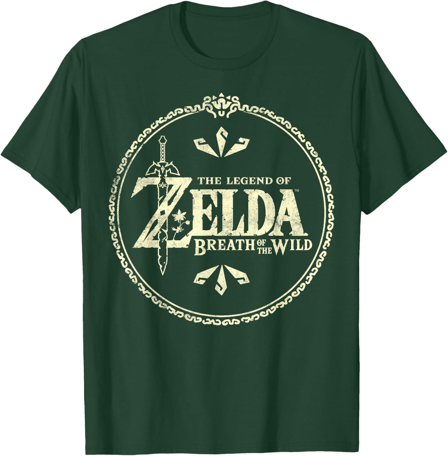 Nintendo Zelda Breath of the Wild Fancy Logo Graphic T-Shirt - T-Shirt | Forest