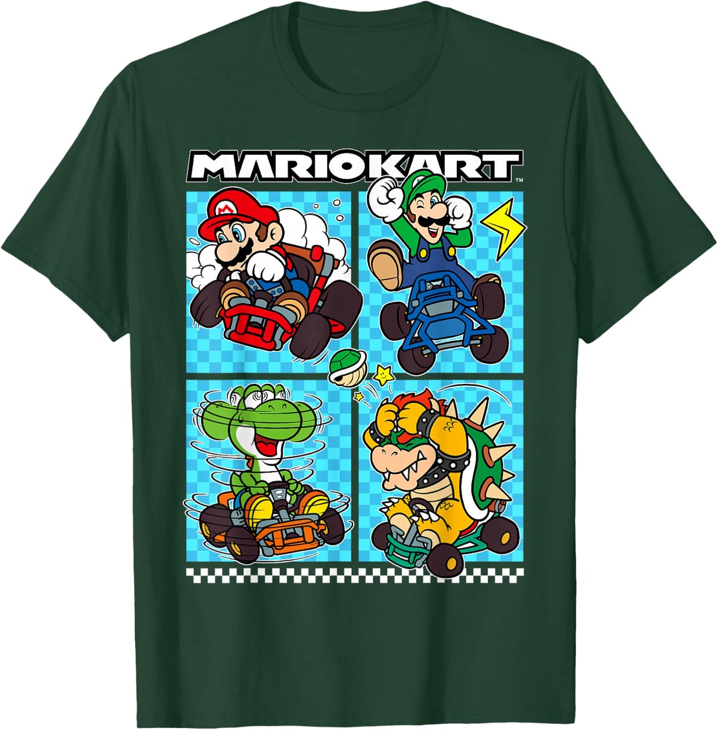 Mario Kart Group Graphic - Classic Fit, , Black, Adult T-Shirt - T-Shirt | Forest