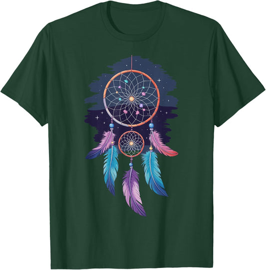 Dream Catcher Native American Tribal T-Shirt - T-Shirt | Forest