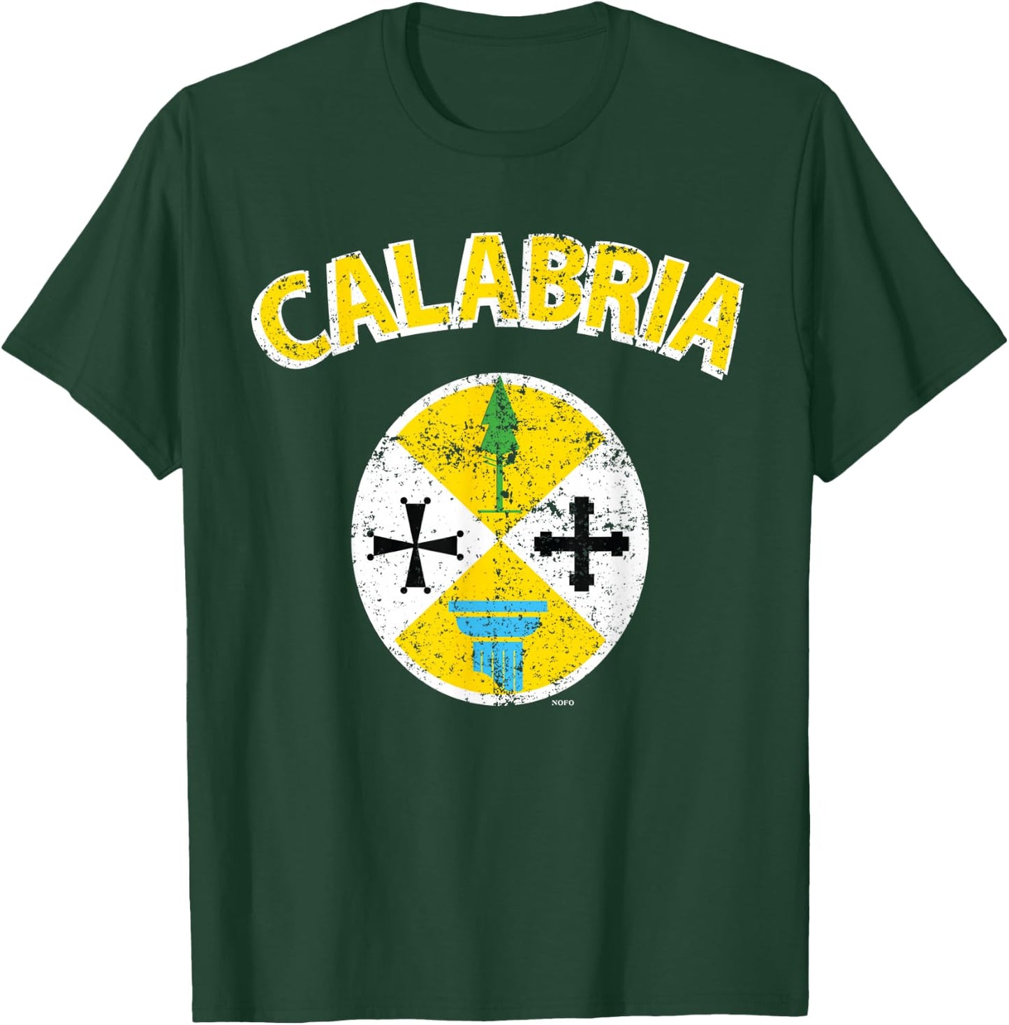 Calabria Italia Flag, Calabrian Italy Italian Region T-Shirt - T-Shirt | Forest